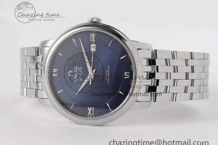 0716 De Ville SS DIWF 1:1 Best Edition Deep Blue Dial SS Markers on SS Bracelet MIYOTA TravelReady 7849